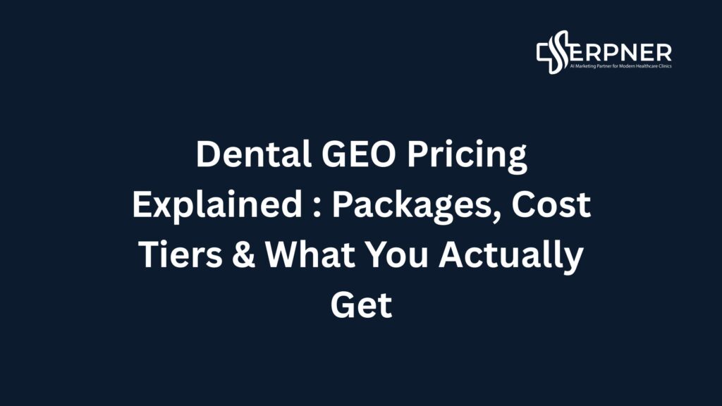 Dental GEO Pricing